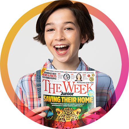 Image of a happy owner of The Week Junior magazine
