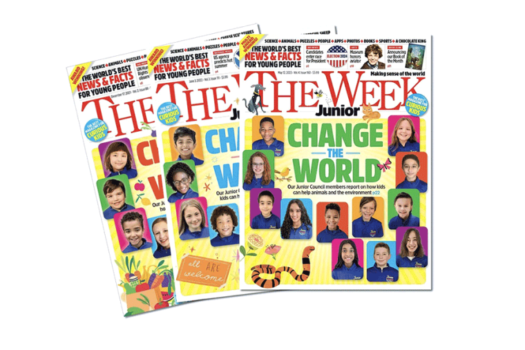 Three The Week Junior magazine covers with council members on the front page